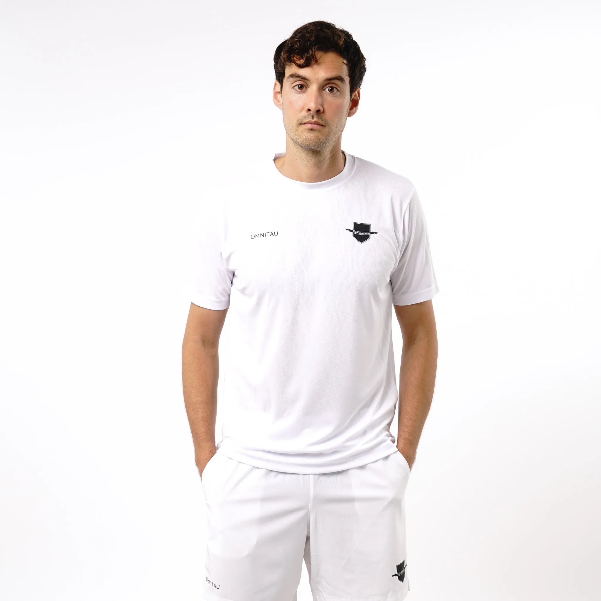 Omnitau Men's Core Multisport Crew Neck Playing Shirt - White