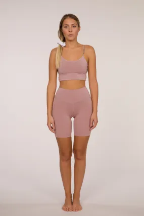 Parvati High Rise Biker Shorts - Pink