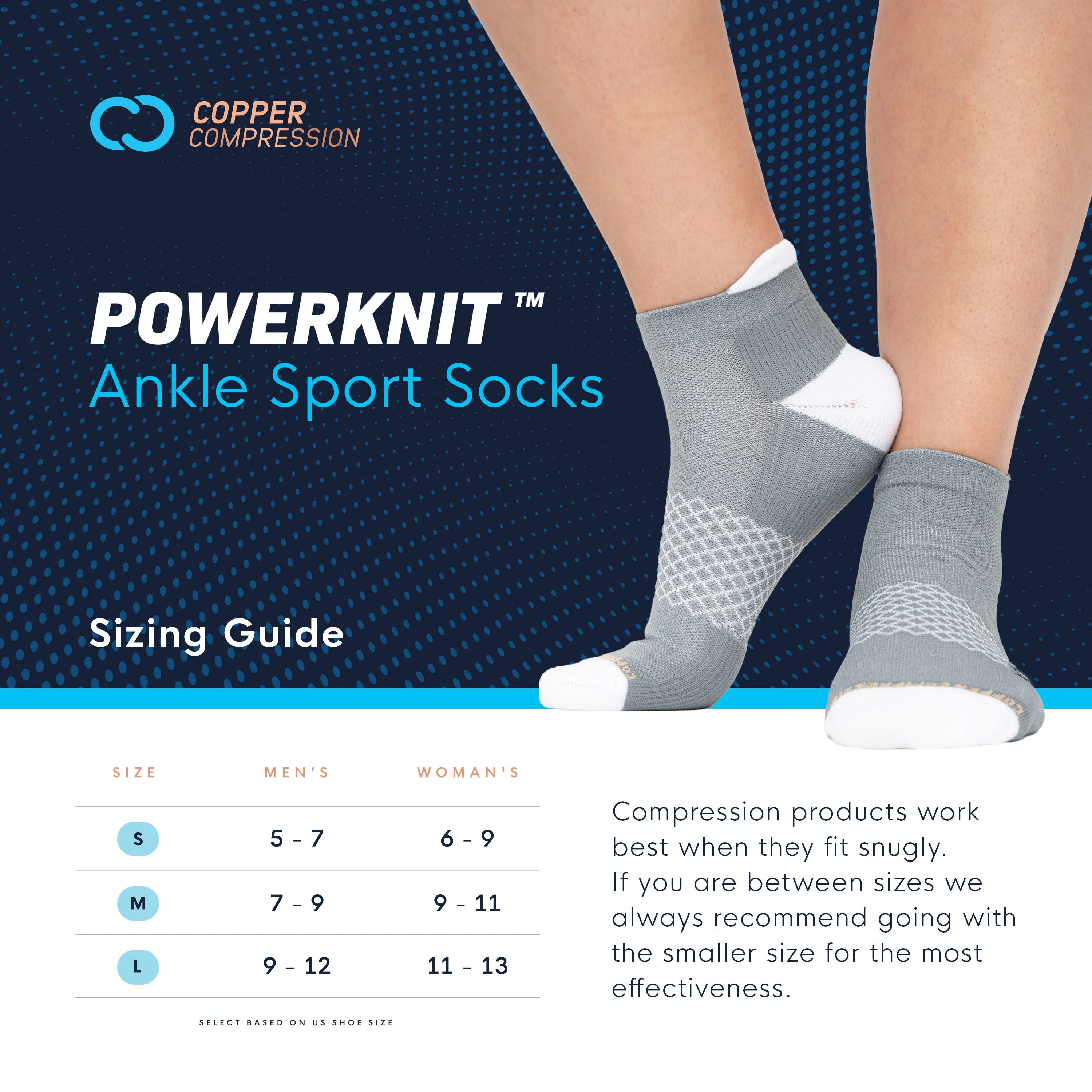 Powerknit Ankle Sport Socks (3 Pairs)