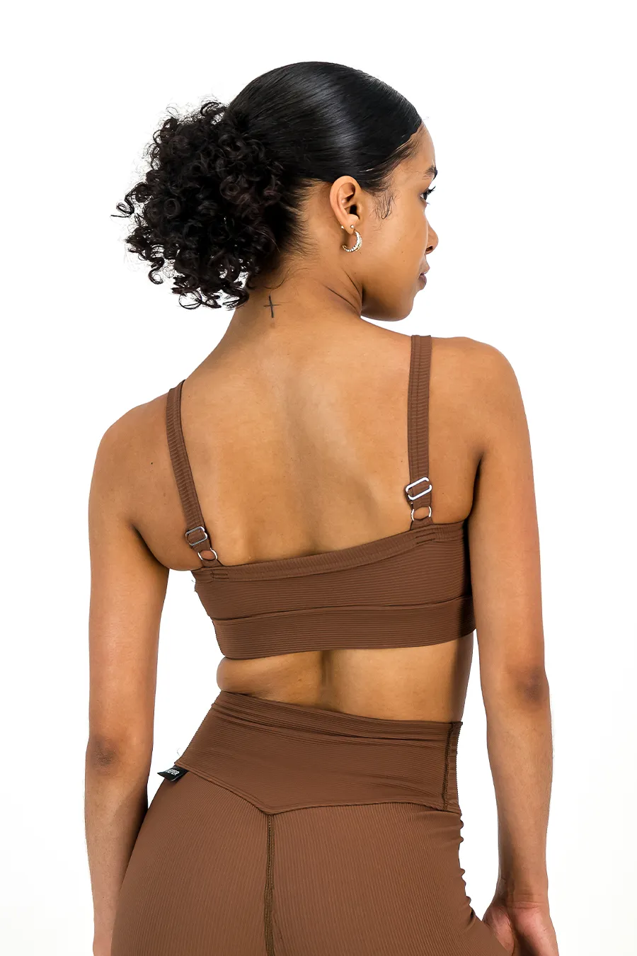 Rib Aspire Bra Top | Mocha