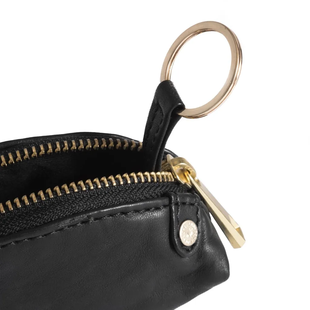 Small cosmetic bag in soft leather quality / 15220 - Black (Nero)
