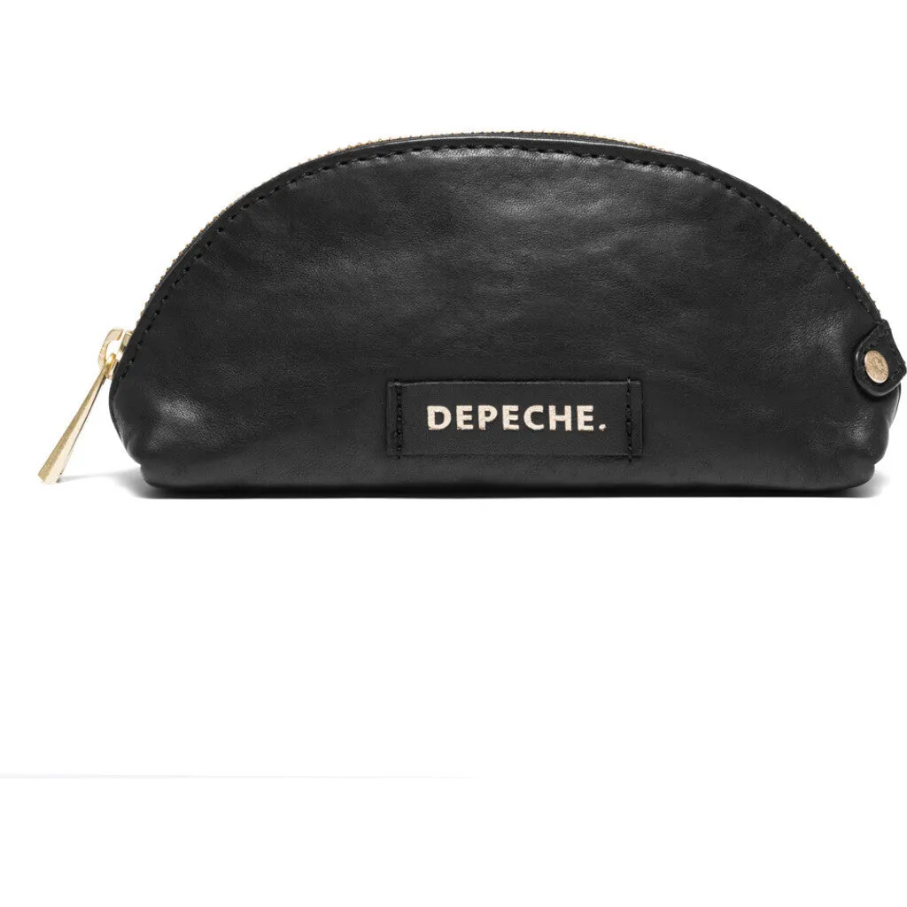 Small cosmetic bag in soft leather quality / 15220 - Black (Nero)