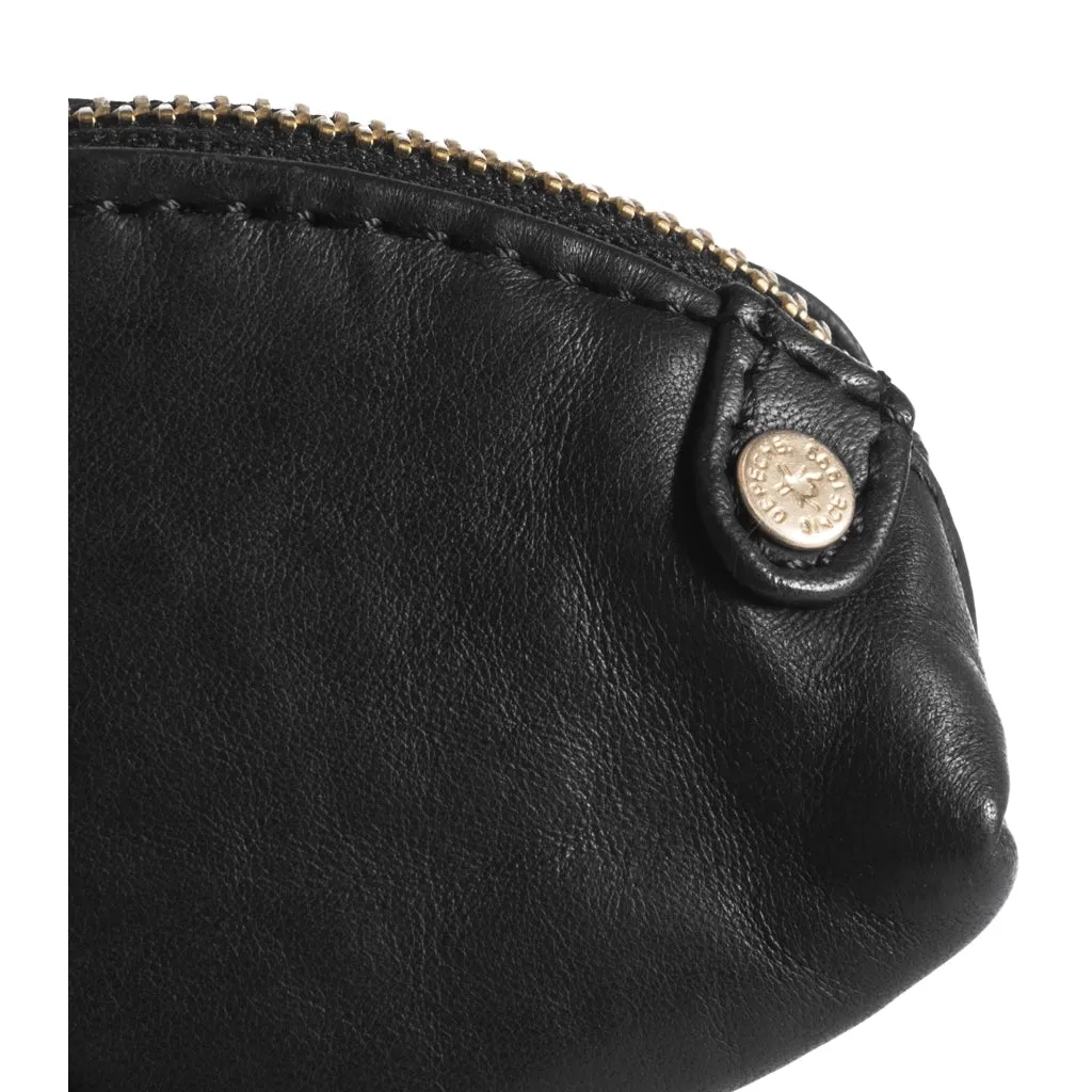 Small cosmetic bag in soft leather quality / 15220 - Black (Nero)