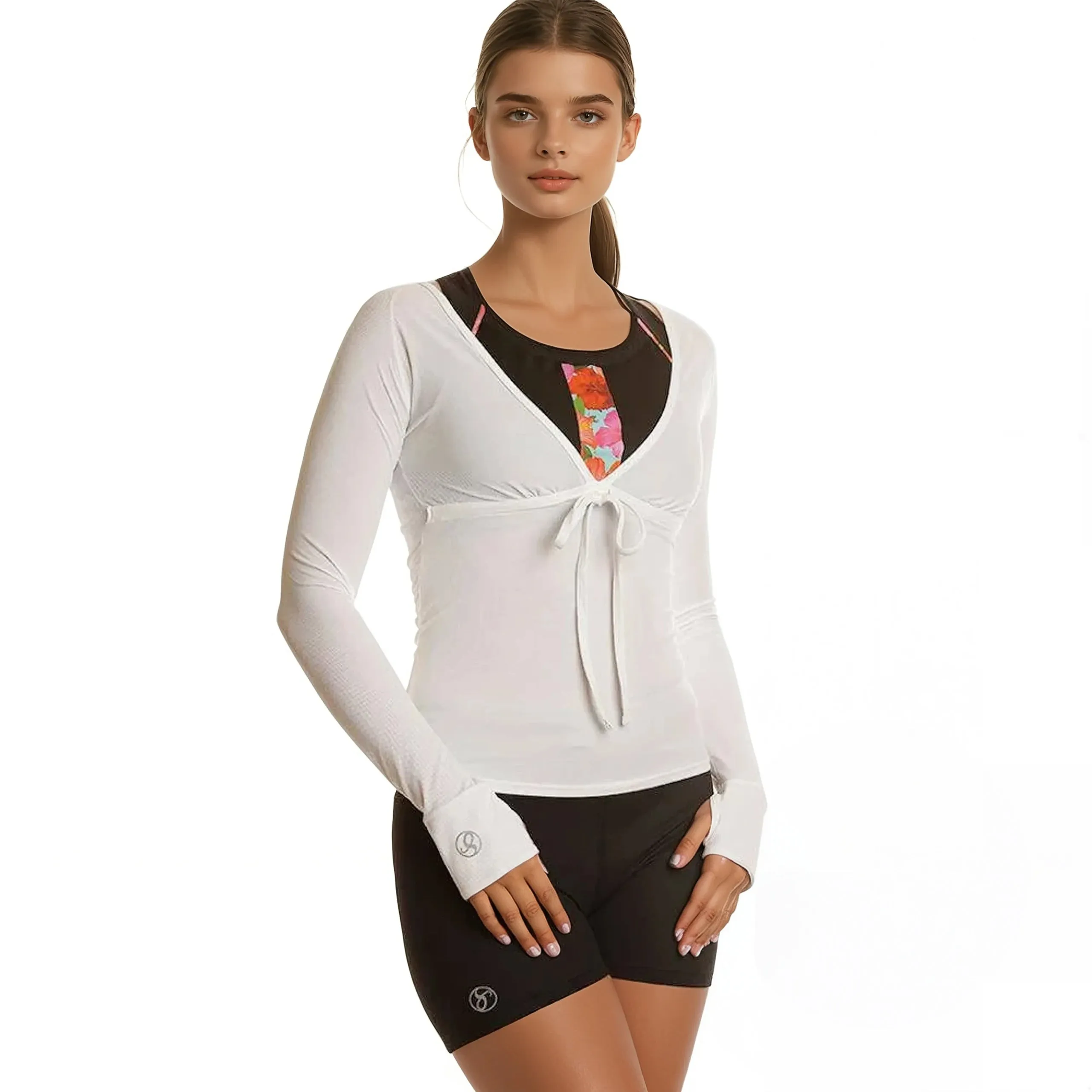 Tech V-Neck Long Sleeve Cover-Up