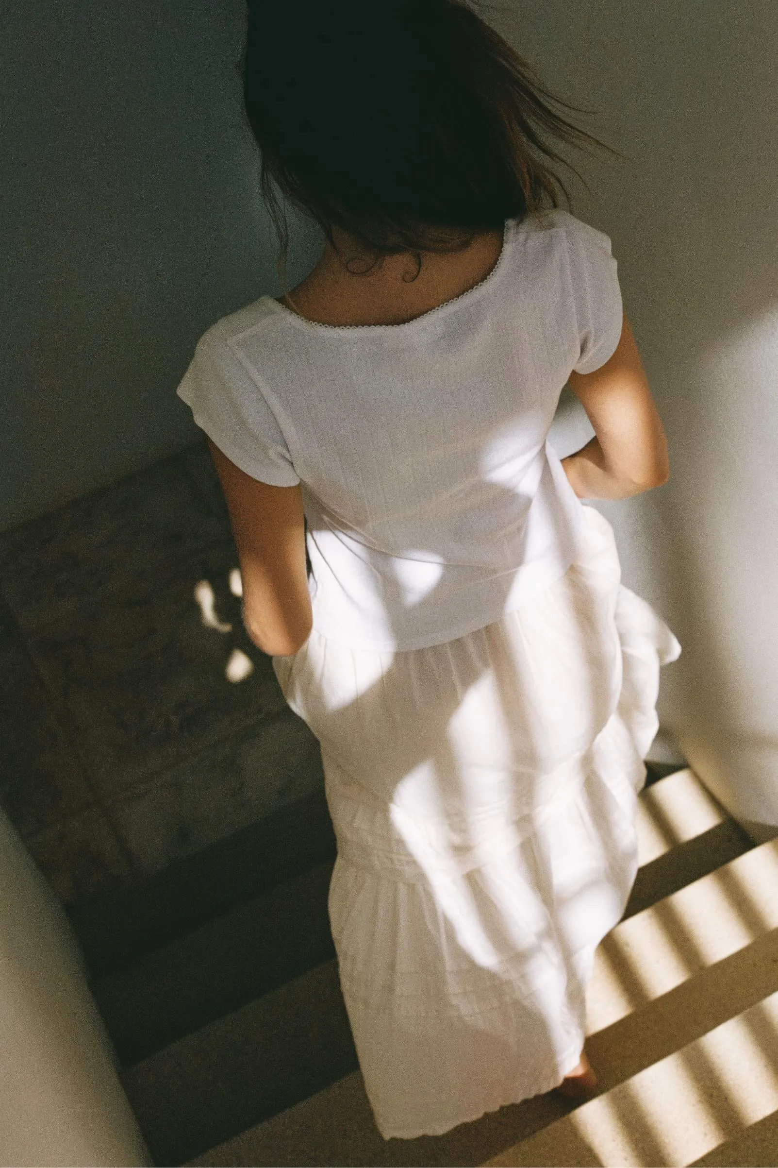 The Bridget Tee | Ivory Regenerative Pointelle