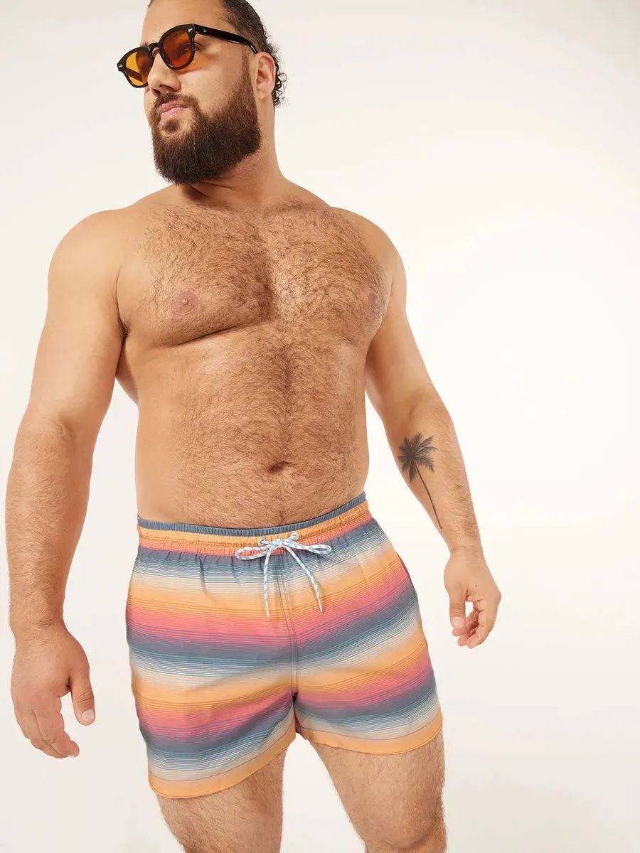 The Malibu Sunsets 4" (Faded Classic Lined Swim Trunk)