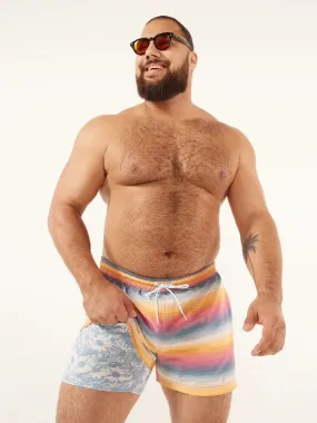 The Malibu Sunsets 4" (Faded Classic Lined Swim Trunk)