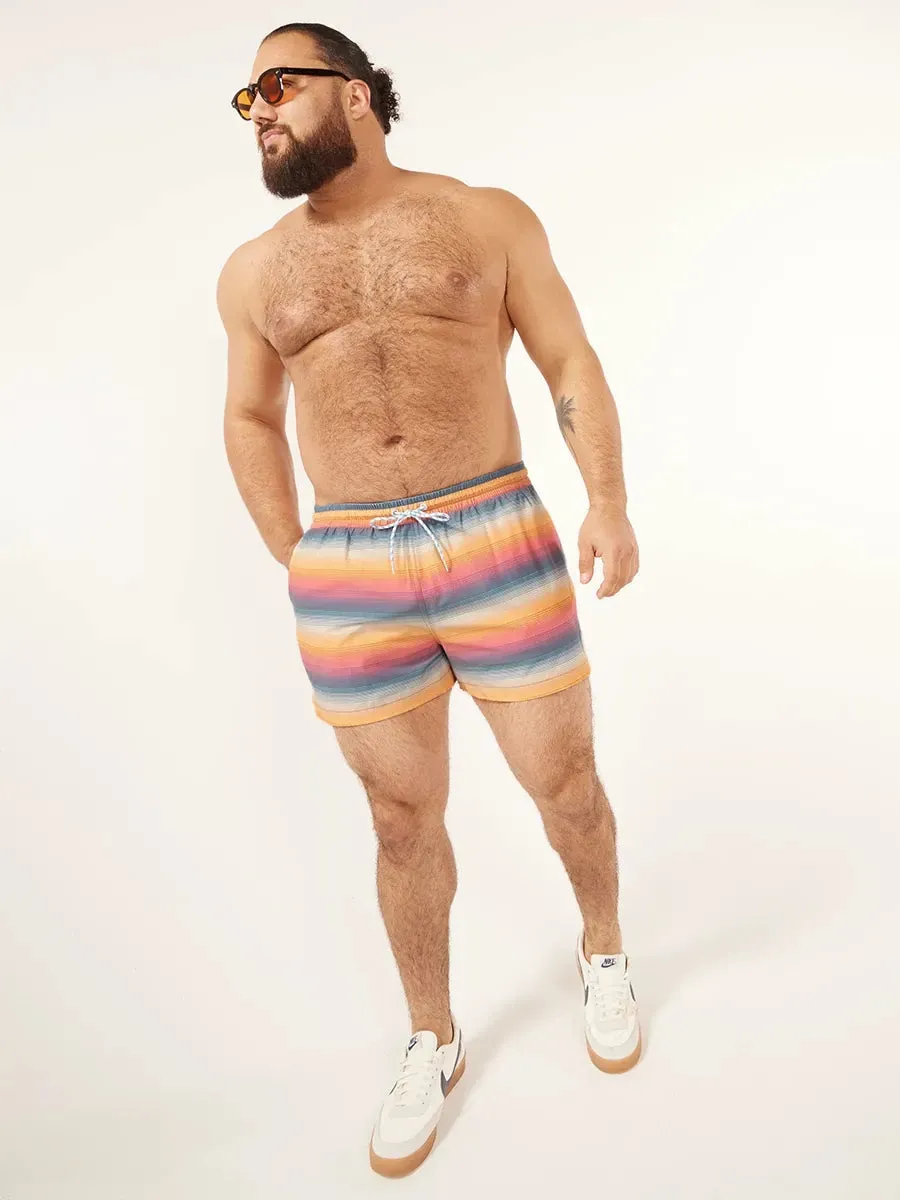 The Malibu Sunsets 4" (Faded Classic Lined Swim Trunk)