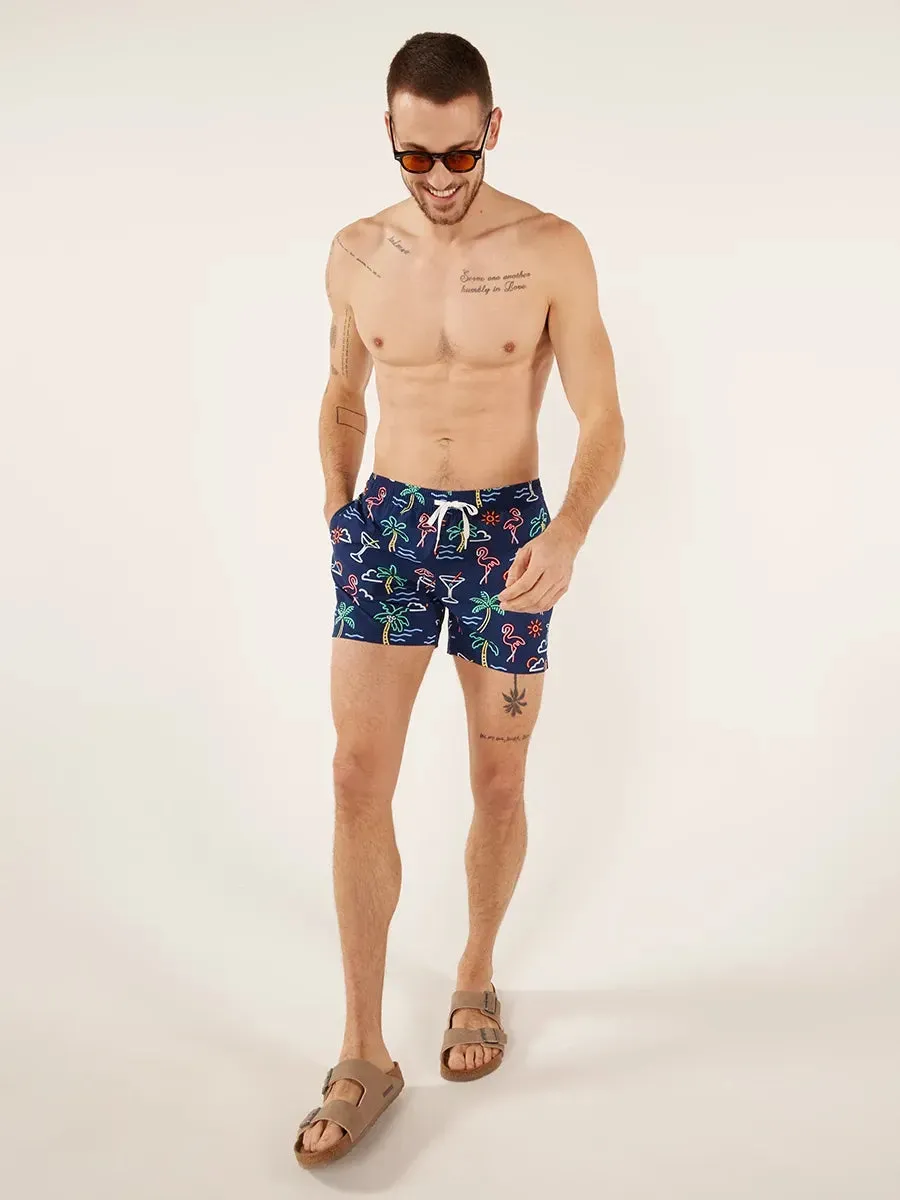 The Neon Lights 5.5" (Lined Classic Swim Trunk)