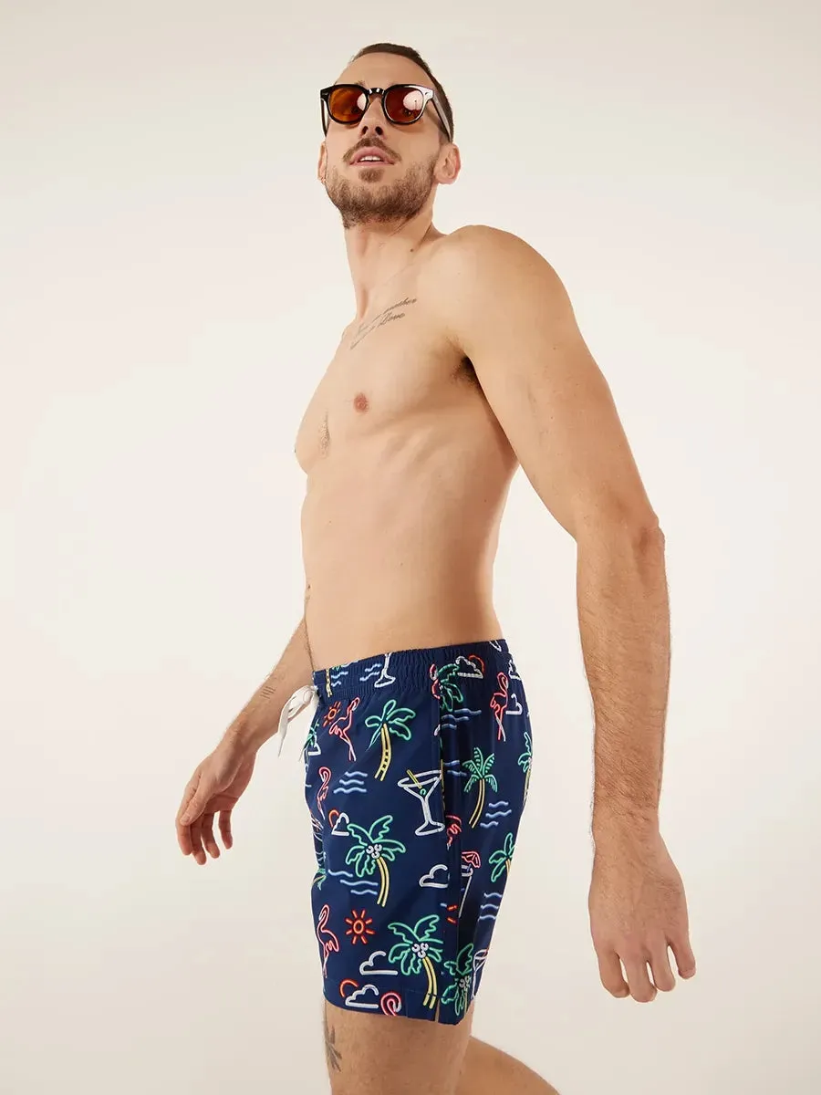 The Neon Lights 5.5" (Lined Classic Swim Trunk)