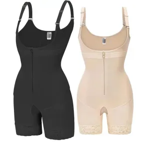Tummy Front Zipper Women Plus Size Body Shapewear B-90603