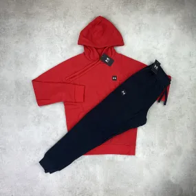 Under Armour Rival Fleece Tracksuit Set Red/ Black