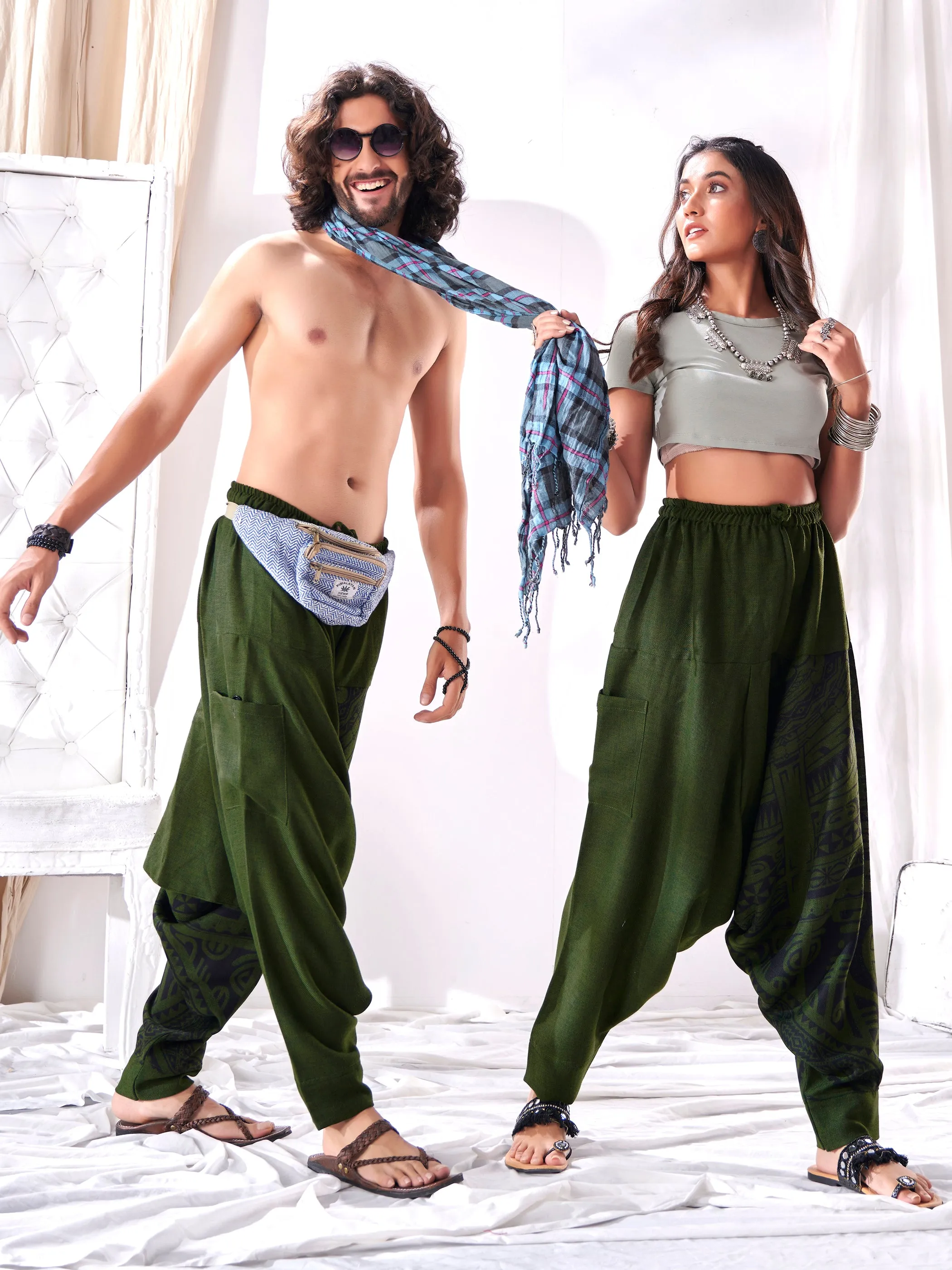 Womens Oversized Street Wear Hippy Harem Pants For Yoga
