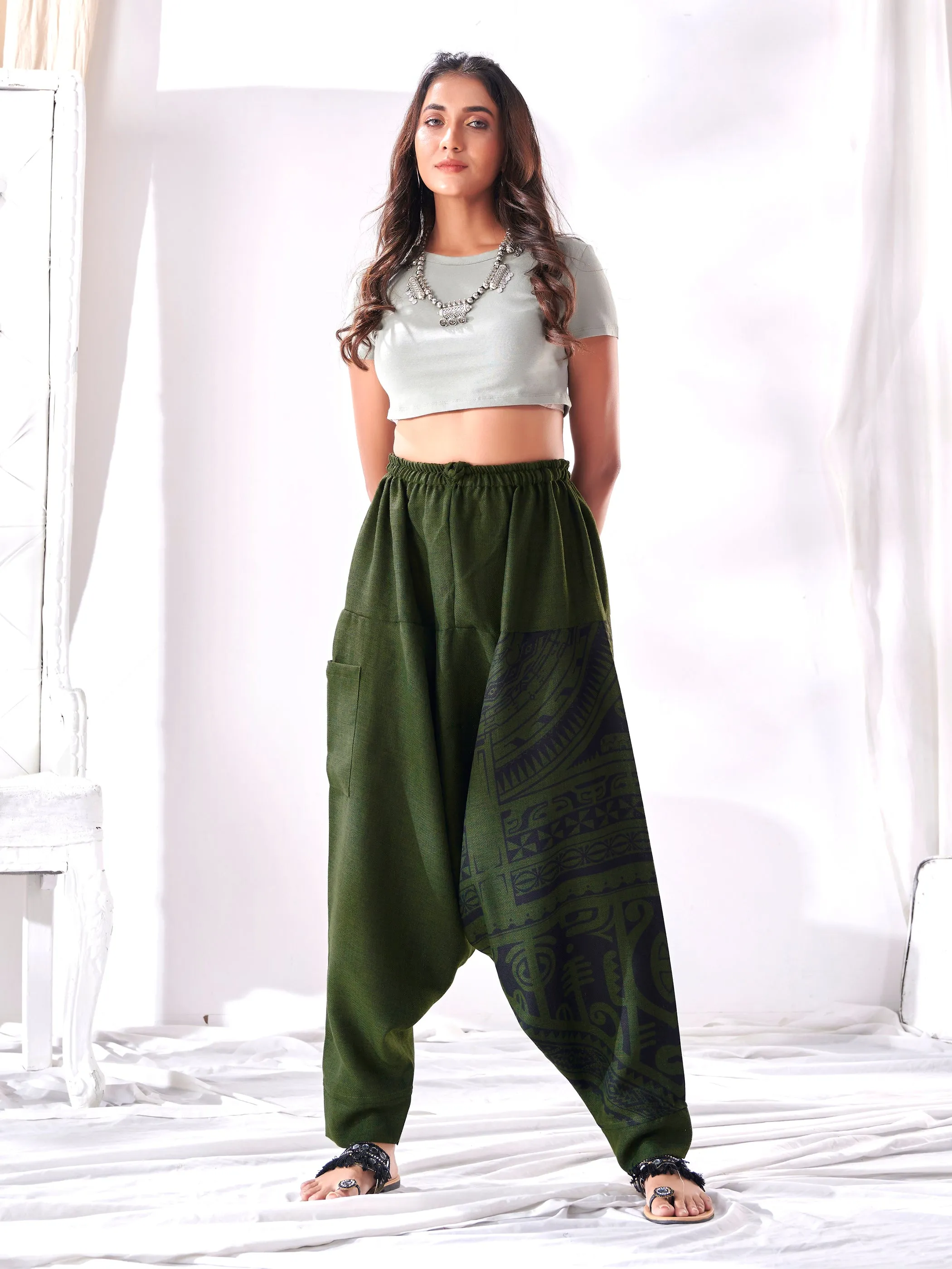 Womens Oversized Street Wear Hippy Harem Pants For Yoga