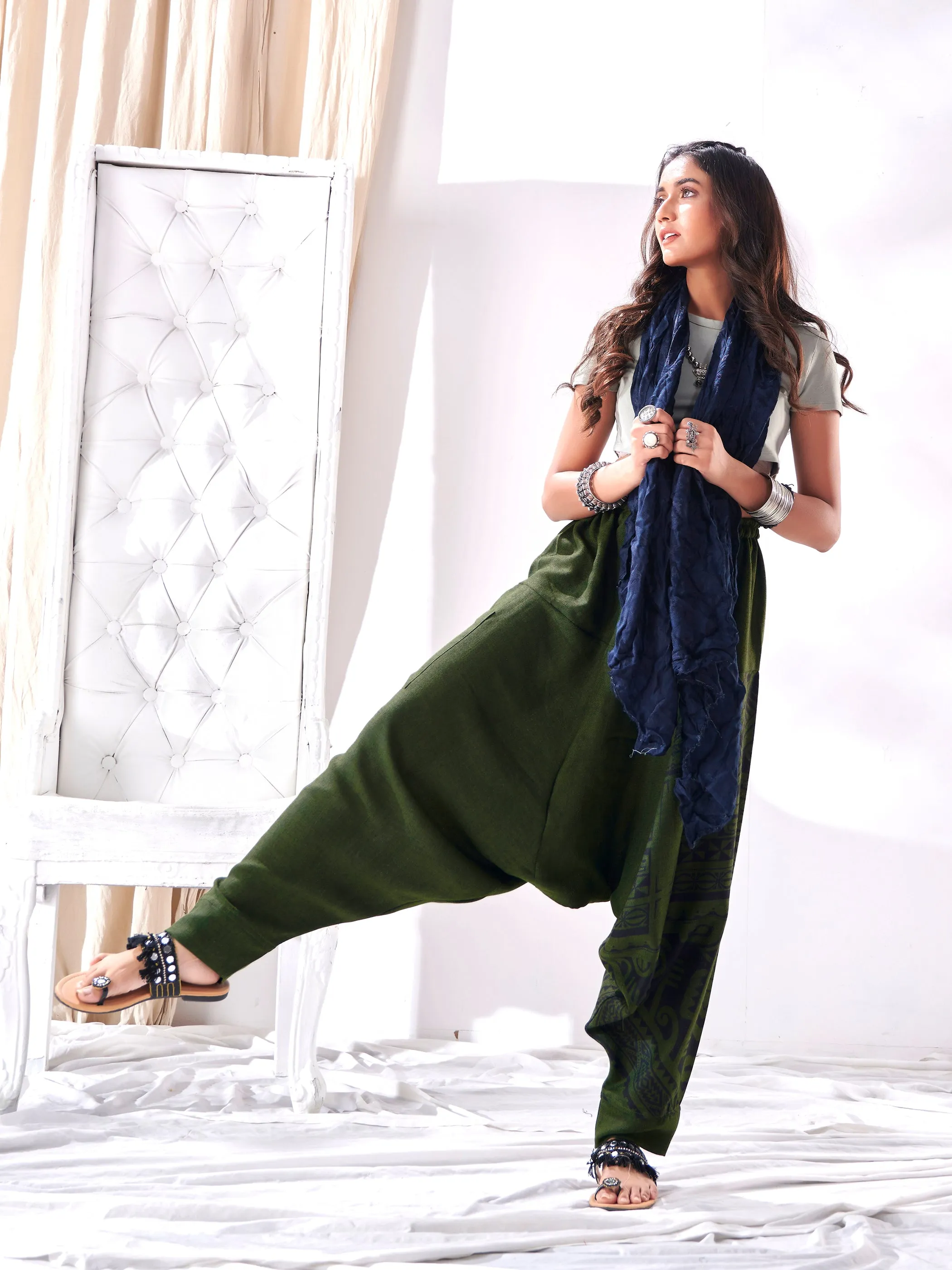 Womens Oversized Street Wear Hippy Harem Pants For Yoga