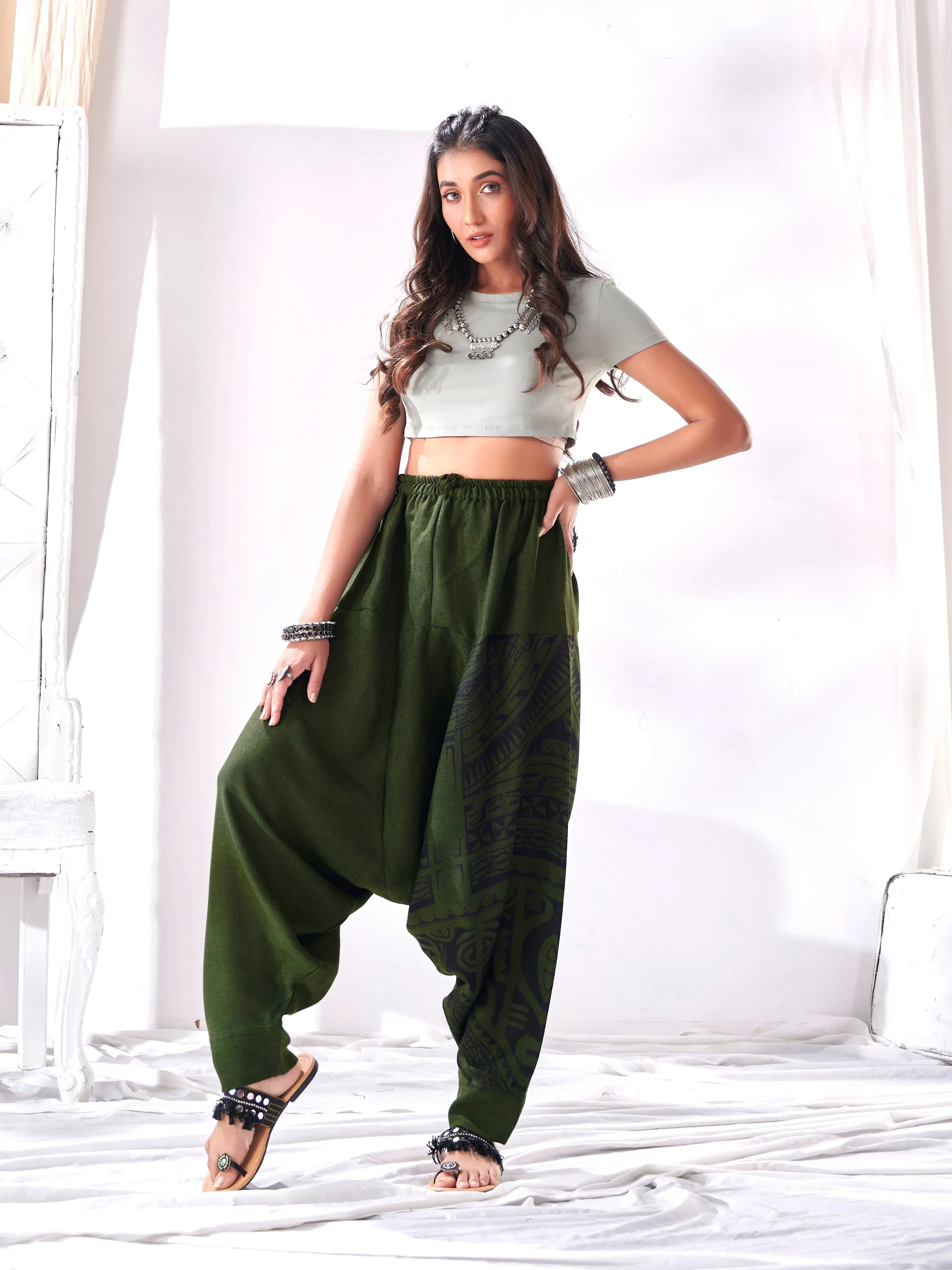 Womens Oversized Street Wear Hippy Harem Pants For Yoga