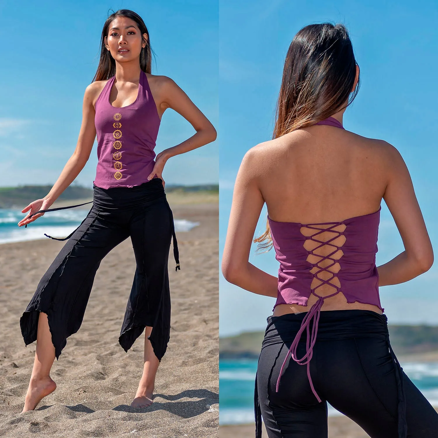 Yoga Halter - Chakra Print